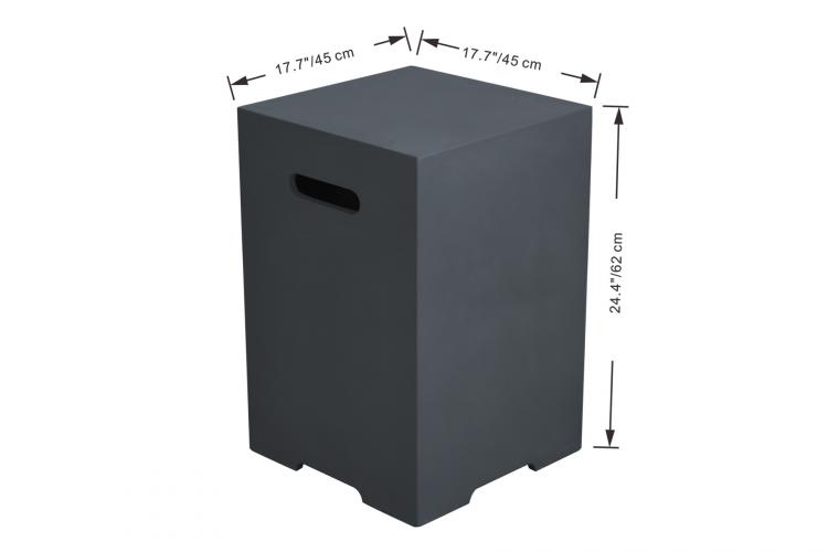 Quadratische Tankabdeckung - H62cm